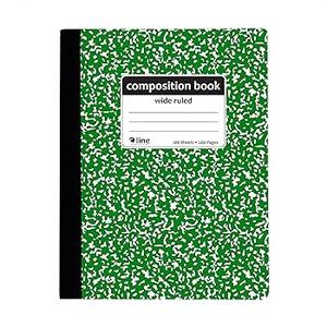 C-Line Composition Notebook, Wide Ruled, Marble Cover, 1 Notebook