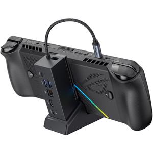 JSAUX Docking Station Compatible with ROG Ally X/ROG Ally/Steam Deck/Legion Go/Legion Go S, 6-in-1 ROG Ally X Dock with HDMI 4K@120Hz, Gigabit Ethernet, USB A & USB C 3.2 Gen 1, 100W Charging - HB0609
