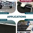 SturdyShape Boat Trailer Bunk Carpet Kit 20inx20ft 25oz - Marine Carpet Covers for Trailers, Lift Runners, and Jet Skis - Durable for Optimal Protection (Black, 20inx20ft)
