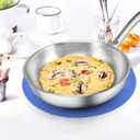 KooMall 12 10 8 Inch Multi-use Microwave Mat, Trivet, Pot Holders, Drying, Baking, Place Mat, Utensils Rest, Silicone Cover Pad for Hot Pot Pans Bowls Plates Dishes Kitchen Counter,Heat Resistant,Blue