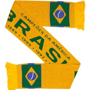 Brazil Brasil Soccer Knit Scarf (Yellow)