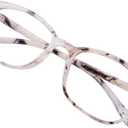 VisionGlobal Blue Light Blocking Glasses for Women/Men, Anti Eyestrain, Computer Reading, TV Glasses, Stylish Square Frame, Anti Glare, +1.0