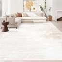 Area Rugs 10x14 Living Room: Washable Rug Modern Abstract Large Rugs Soft Non Slip Neutral Rug Stain Resistant Indoor Carpet for Bedroom Kitchen Dining Room Home Office Rugs(Beige, 10'x14')