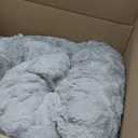 Best Friends by Sheri The Original Calming Donut Dog Bed for Extra-Large Dogs up to 150 lbs, Lux Faux Fur, Gray, 45" x 45"