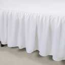 Bed Skirt Full Size Ruffled Bed Skirts with Split Corners, 12 Inch Drop Dust Ruffle Bed Skirt with Platform, White