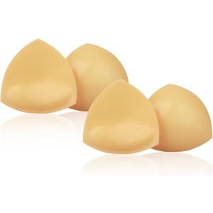 Lolaura Double Sided Sticky Bra Inserts - Push Up Bra Pads, Invisible Lift Enhancers for Swimsuits, Bikini & Backless Dresses (Beige)