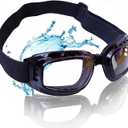 Moisture Chamber Goggles with Adjustable Hinge and 2 Pairs of Washable Cushions – 3D Contoured Eye Shield for Moisture Retention – Anti-Fog Vented Eye Mask for Computer Work, Reading, & Sleep