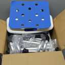 Swivel Shower Chair: 400 lbs Heavy Duty Shower Chair for Elderly Disabled Injured - Height Adjustable Shower Stool with Arms & Back - Non-Slip Rotating Shower Bench Seat for Tubs (Dark Blue)