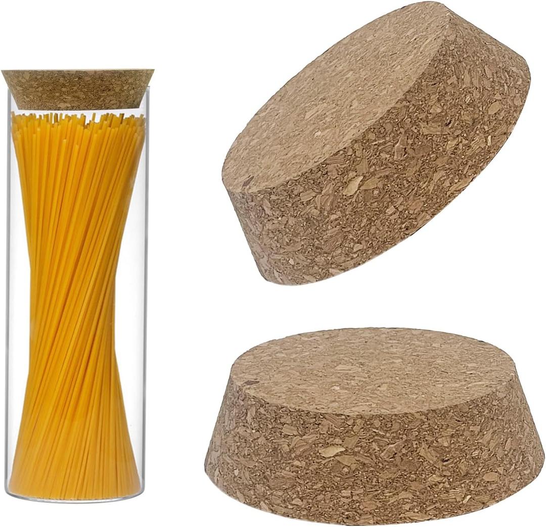 Large Corks  2 Pack Conical Wooden Bottle Caps 3.54.3 Inch Diameter Suitable for Wine Glass Bottles Cans