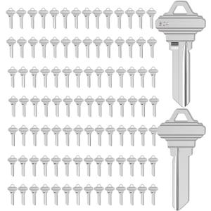 WAH LIN PARTS Blank Key Blanks, Pack of 100 Uncut Blank Keys, Copper Structures Blank Keys(SC4), Nickel, Brass, WL-SC4