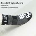 PUPTECK Anti-Slip Dog Socks with Double Sides Grips for Small Medium Large Dogs Hardwood Floors Prevents Licking, Dog Shoes for Hot Pavement Traction Control Paw Protector for Senior Dogs, Grey XS