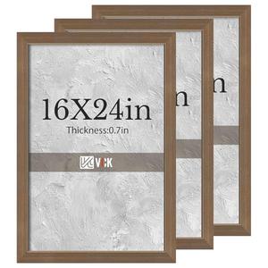 Amazon.com - VCK 16x24 Brown Poster Frames 3 Pack, High-End Wood Wide Border Picture Frame,Multi-Directional Display Family Photos, Office Prints, Studio/Gallery/Home Artwork