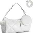 TOPEAST Quilted Crossbody Bags for Women with Coin Purse, Vegan Leather Crossbody Bag, Small Purse with Adjustable Strap