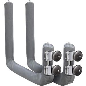 Magma Kayak/SUP Boat Rack R10-626-20-304 Stainless Steel Storage for Kayaks & Paddle Boards - Fits Standard Round Rail - Includes Padding & Tie-Down Points - Quick-Release Knob System