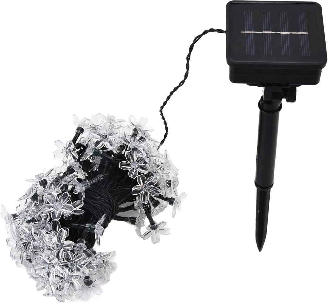 Flower Shape 39ft 100LED Bubble Ball Solar Power Outdoor String Lights Waterproof High Temperature Resistance for Tree,Solar String Light, Patio, Garden, Party Decoration, Solar String Light, Fl (Defult)