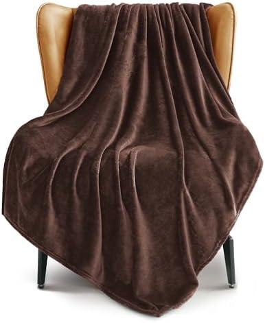 Exclusivo Mezcla Extra Large Fleece Throw Blanket for Couch, Sofa, 300GSM Super Soft and Warm Blankets, Coffee Throw All Season Use, Cozy, Plush, Lightweight, 50x70 Inches
