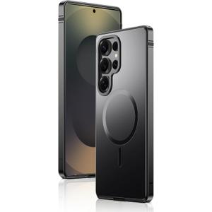 IMCHEN for Samsung Galaxy S25 Ultra Phone Case - Metal Frame with Shockproof TPU Inner and Hard PC Back, Slim and Duralbe Black