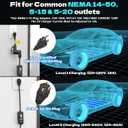 Level 2 EV Charger - Portable 40 Amp 9.6kW EV Charger, NEMA 14-50 Plug Electric Vehicle Charging Stations for J1772 Electric Cars, 25' Cable Smart 240V EV Chargers for Home