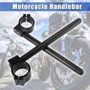 Motoforti Aluminum 50mm Clipon Handlebar Replacement Fit for Fork Diameter 50mm Universal Cafe Racer Tilt Angle 8 7/8" BarsBlack