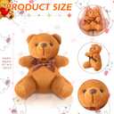 Skylety 16 Pcs Bear Stuffed Animal Mini 4 Inch Bear Bulk Keychain Gift for Wedding Baby Shower Birthday Party Favor(Simple Style)