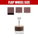 40 Grit Abrasives Aluminum Oxide 2 Inch Flap Wheel - 1 Length 1/4" Shank Mounted Sander for Deburring, Sanding, Grinding, Paint Removal,Polishing Wheel for Drill & Grinder (4pcs)