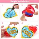 28 Pack Valentines Mochi Squishies Toys and Valentine Cards for Kids, Animal Mochi Squishies Filled Hearts and Valentine Greeting Cards Kawaii Stress Relief Toys Classroom Exchange Party Favors Prizes