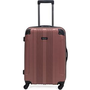Kenneth Cole REACTION Out of Bounds Lightweight Hardshell 4-Wheel Spinner Luggage, Rose Gold, 24-Inch Checked