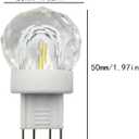 Lxcom Lighting G9 LED Bulb 2W Dimmable Globe Crystal LED Light Bulbs 20W Equivalent G9 Base COB Light Bulbs Daylight White 6500K 150LM 110V for Home Appliance, 4 Pack
