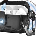 OLEBAND case for AirPods Pro 3 Case (2025),Compatible with iPods Pro 3rd Generation Case Cover (USB-C Port),Lock Lid,Compatible with MagSafe,Ultra Protection Design,Black