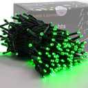HOME LIGHTING 200 LED 66FT Christmas String Lights, St Patricks Day Fairy Lights with 8 Lighting Modes, String Mini Light Plug in for Indoor Outdoor Tree Garden Wedding Party Decoration, Green