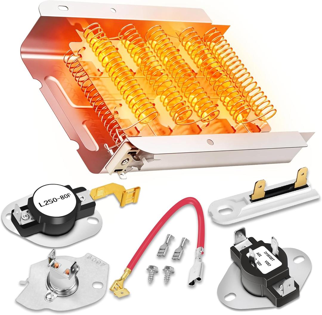 279838 Dryer Heating Element for Amana NED4655EW1 NED4600YQ1 NED4655EW0 NED4600YQ0 NED4500TQ0 NED4500VQ0 NED4700YQ1 NED4705EW0 NED4800VQ0 NED4800VQ1 NED5200TQ0 NED5240TQ0 NED5400TQ0