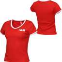 Outerstuff FIFA World Cup 2026 Womens Event Short Sleeve V-Neck Baby Tee, Red, Small