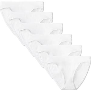 Essentials Women's Cotton Bikini Brief Underwear, Pack of 10, White, Medium