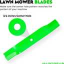 Lawn Mower Blades High Lift Blade with 38 inch Decks Fits for AM100945 AM137324 AM100991 M153118 M84472 for John Deere STX38 LX172 LX173 LX176 LX178 STX30 GT242 Sabre 1538H, 2 PCS