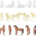15 Pcs Mini Horses Figures Realistic Plastic Small Horse Figurines Bulk Bronco Toys Miniature Resin Animals Farm Pony Ornament, Party Favors, Hobby Horse Accessories