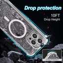 for iPhone 13 Pro Case Clear Magnetic, Compatible with MagSafe, Ocean Marine Animals Pattern, Slim Shockproof Camera Lens Protection Phone Case for Women Men 6.1" - Pink