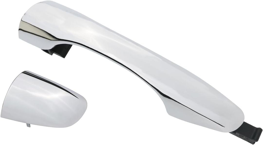 APPERFiT Exterior Door Handle w/End Cap Cover for Rear Door Left Driver Side Chrome Compatible with Kia Sorento 2016 2017 2018 2019 2020 Replaces 82651-C5010 83652-C5010 (RL)