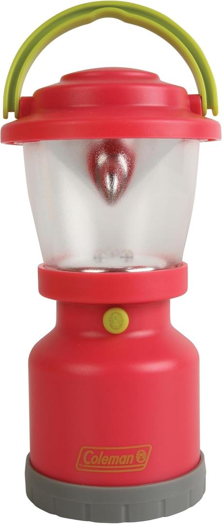 Coleman Kids Adventure Mini LED Lantern, Handheld Children's Lantern with Lifetime LED Bulbs, 16 Hrs Run Time, Water-Resistant Design, Red