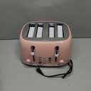 Mueller Retro Toaster 4 Slice with Extra Wide Slots Bagel, Defrost, and Cancel Function, 6 Browning Levels, Dual Independent Controls, Removable Crumb Tray and High Lift Levers, Pink