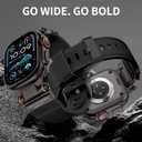 FOAMUNOC Rugged Band Compatible with Apple Watch Ultra 3/2/1 Band 49mm/46mm/45mm/44mm/42mm, Metal Connector with Silicone Strap for iWatch Ultra Series 11/10/9/8/7/6/SE3/SE2/SE/5/4/3/2/1, Black