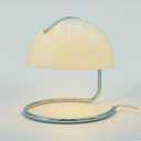 Lotus Atelier Chrome Bauhaus Light | Retro Mushroom Table Lamp for Room Aesthetic Modern Lighting for Bedroom | Mid Century Modern | Cool Retro Living Room Decor & Bedroom Decor (10.5" H x 9.5" W)