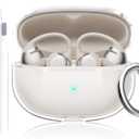 Aircawin for SHOKZ Open Dots One Case Clear,for SHOKZ Open Dots One Case Cover 2025,Shockproof Soft TPU for Openfit Open-Ear Wireless Earbuds Earphone Accessories with Carabiner&Cleaning Pen-Clear