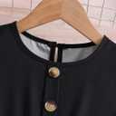 Hilinker Toddler Girl Pleated Dress Ruffle Sleeveless Retro Party Dresses with Belt Black Pink Gradient 5-6Y