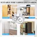 2 x 4 Piece Sliding Wardrobe Door Hardware Set, Sliding Closet Door Roller Kit to Allow Wardrobe Cabinet Doors to Slide Smoothly and Quietly with Screws (#1, 2)