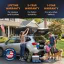 23 Cubic Feet Roof Bag – Safety Tested Heavy-Duty Waterproof Rooftop Cargo Carrier for All Cars & SUVs (with or Without Rack) – Includes Protective Mat & Storage Bag – Military-Grade 840D PVC