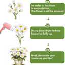 Hananona 12 Bundles Artificial Flowers Outdoor UV Resistant Artificial Silk Pansies Faux Plastic Flower in Bulk Fake Outdoor Plants(12, Yellow, White, Purple)