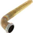 1-1/2" x 12" Rough Brass Slip Joint Waste Bend, 17 GA