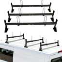 hightall Van Ladder Rack,Adjustable Length 50-61" Van Roof Rack with Cargo Stoppers,Compatible with Ford Transit150/250/350,Enclosed Trailer,Drilling Required