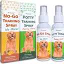 Pet No-Go & Puppy Potty Training Spray - Pet Deterrent Spray for Stop Chewing, Pee Here Corrector Spray for Dogs and Cats, 3.38 Fl Oz/100ml Kit