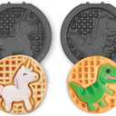 Dash MultiMaker Mini System Removable Plate Set - Nonstick Replacement Plates for Fun-Shaped Waffle Breakfast - Waffle Maker Not Included - 4-Inch - Two-Pack - Unicorn & Dinosaur